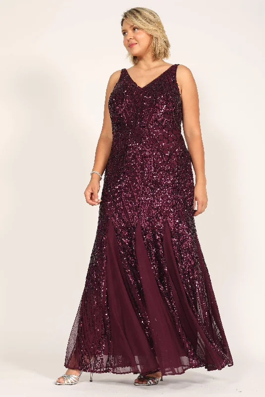 Vintage Lace Dress R&M Richards 21685W Plum 22W Sale