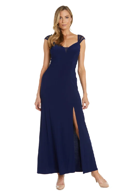Romantic Soft Satin Dress R&M Richards 6101 Long Formal Evening Dress