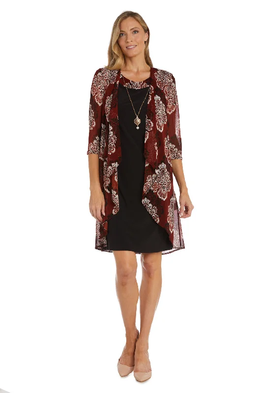 Wedding Reception Gown R&M Richards 7607 Short Printed Jacket Mother of the Bride Dress Wedding Reception Gown R&M Richards 7607 Short Printed Jacket Mother of the Bride Dress