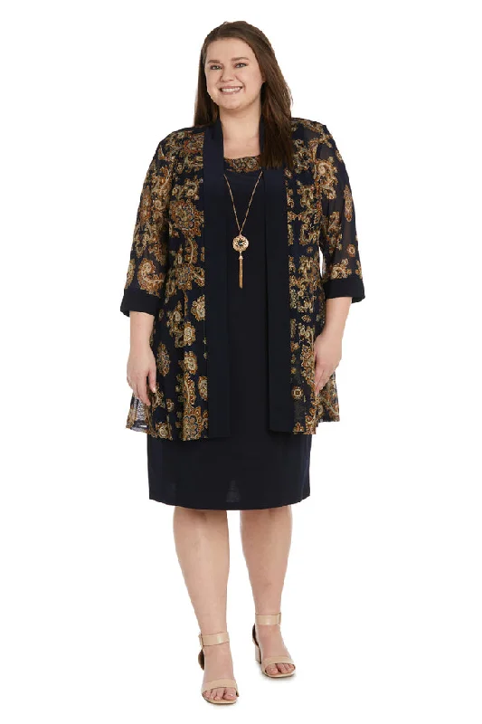 Elegant Organza Dress R&M Richards 9033W Short Plus Size Printed Jacket Mother of the Bride Dress Elegant Organza Dress R&M Richards 9033W Short Plus Size Printed Jacket Mother of the Bride Dress