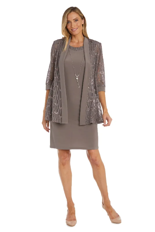 Royal Inspired Gown R&M Richards 9089 Short Mother of the Bride Jacket Dress