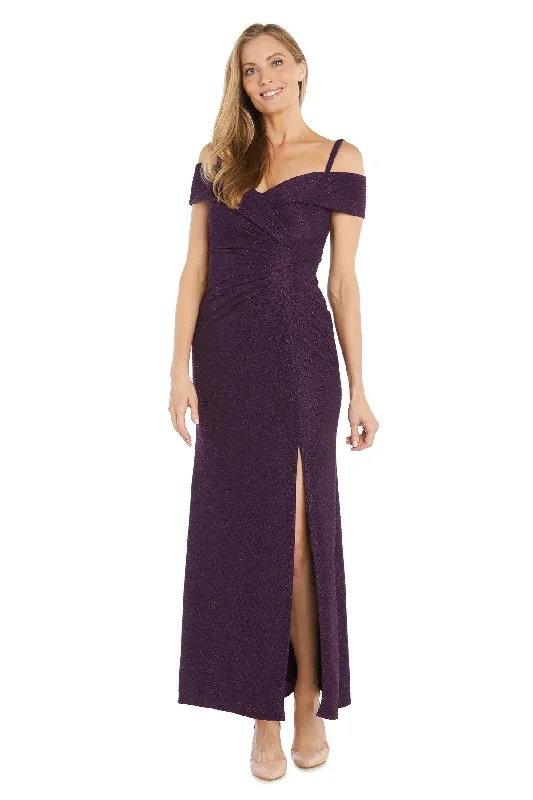 Gold Embellished Gown R&M Richards Plum 14 Sale