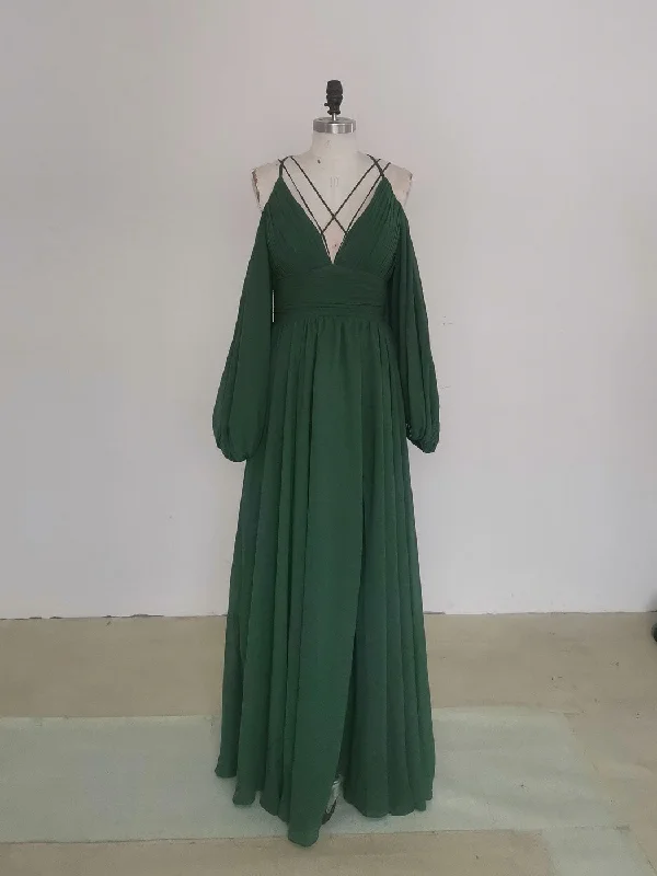 Lavish Red Gown Simple A line Green Chiffon Long Prom Dress, Green Bridesmaid Dress Lavish Red Gown Simple A line Green Chiffon Long Prom Dress, Green Bridesmaid Dress