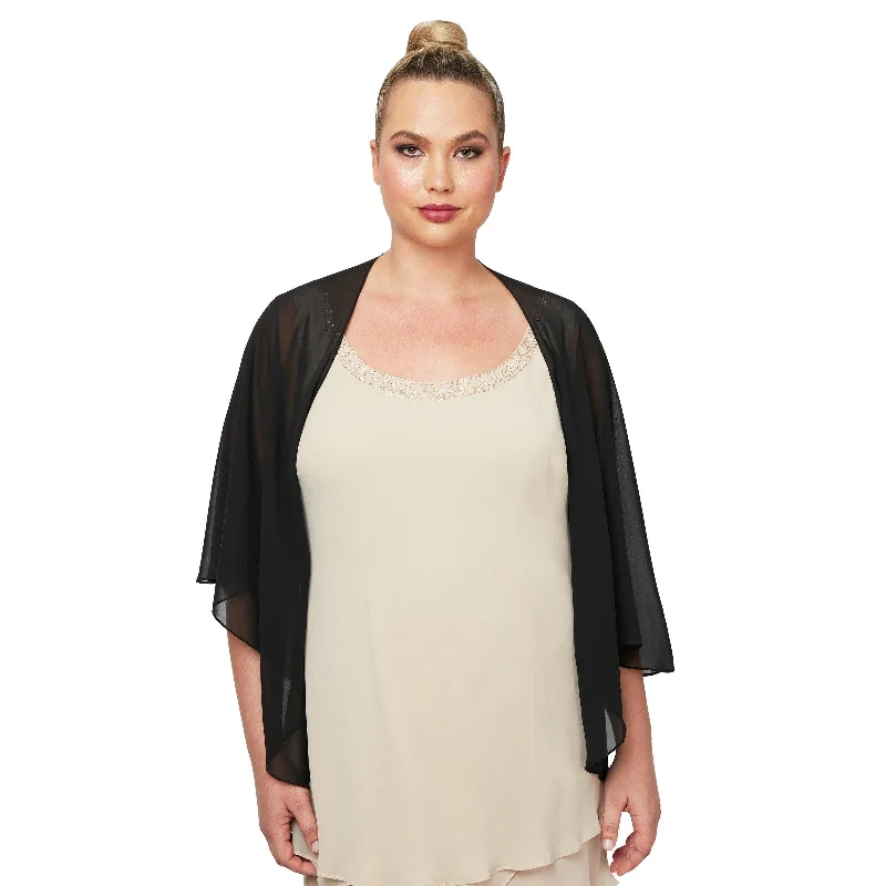 Fancy Evening Dress SL Fashions 619145 Bolero Long Sleeve Chiffon Jacket