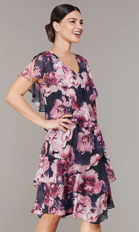 Fashionable Formal Dress SL Fashions 9171397 Floral Short Dress Sale
