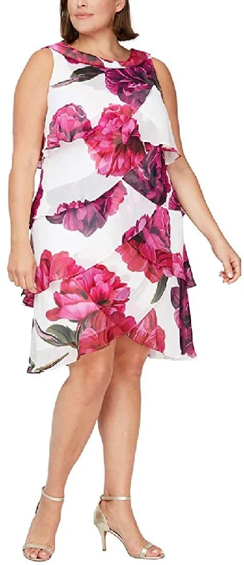 Fitted Formal Dress SL Fashions Plus Size Short Dress 9471541