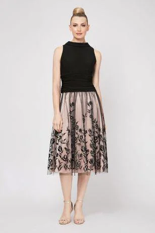 Empire Waist Gown SL Fashions 9120250 Short Sleeveless Formal Dress