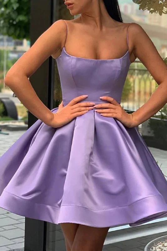 Exquisite Couture Dress Spaghetti Straps Short Purple Prom Dresses, Short Purple Graduation Homecoming Dresses Exquisite Couture Dress Spaghetti Straps Short Purple Prom Dresses, Short Purple Graduation Homecoming Dresses