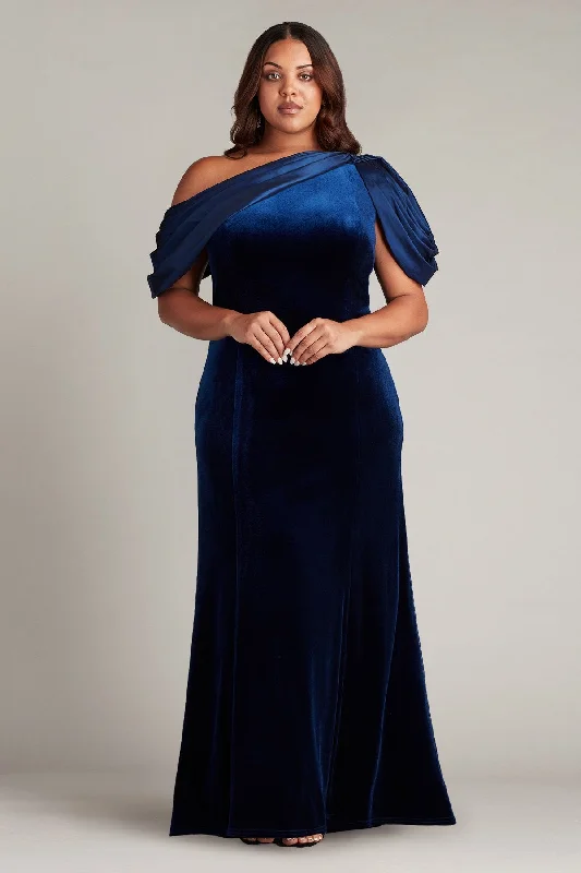 Embellished Maxi Dress Tadashi Shoji BAL22037LQ Long Formal Velvet Fitted Evening Dress