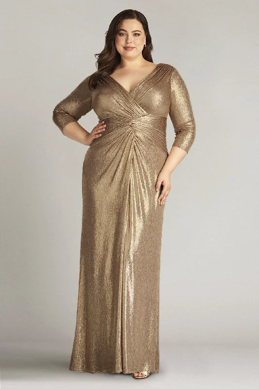 Timeless Satin Dress Tadashi Shoji BSJ24131LQ Long Formal Metallic Plus Size Dress Timeless Satin Dress Tadashi Shoji BSJ24131LQ Long Formal Metallic Plus Size Dress