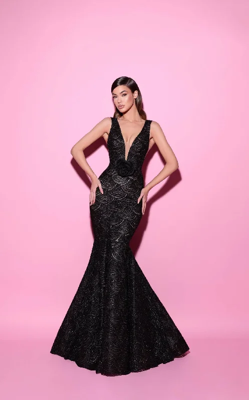 Elegant Tulle Gown Tarik Ediz 54068 Dress