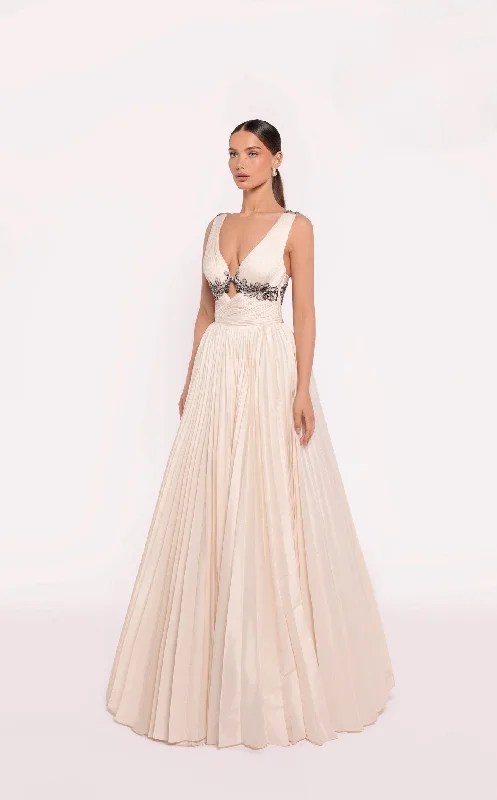 Navy Blue Gown Tarik Ediz 98715 Dress