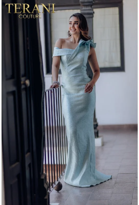Trendy Party Dress Terani Couture 232E1298 Ice Blue 6 Sale
