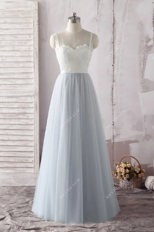 Sparkly Mermaid Dress Two-Tone Lace Tulle Sweetheart Floor Length Casual Bridal Gown Sparkly Mermaid Dress Two-Tone Lace Tulle Sweetheart Floor Length Casual Bridal Gown