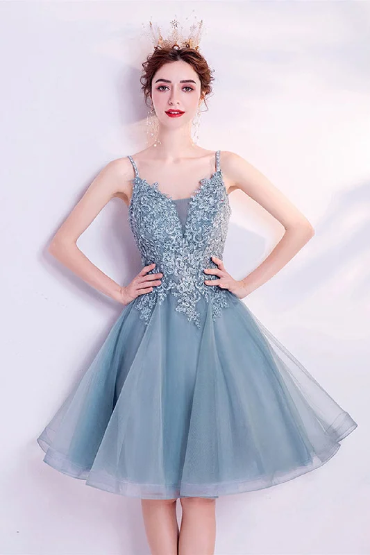 Floor-Length Satin Dress V Neck Lace Tulle Short Prom Homecoming Dresses, Lace Formal Graduation Evening Dresses WT1037 Floor-Length Satin Dress V Neck Lace Tulle Short Prom Homecoming Dresses, Lace Formal Graduation Evening Dresses WT1037