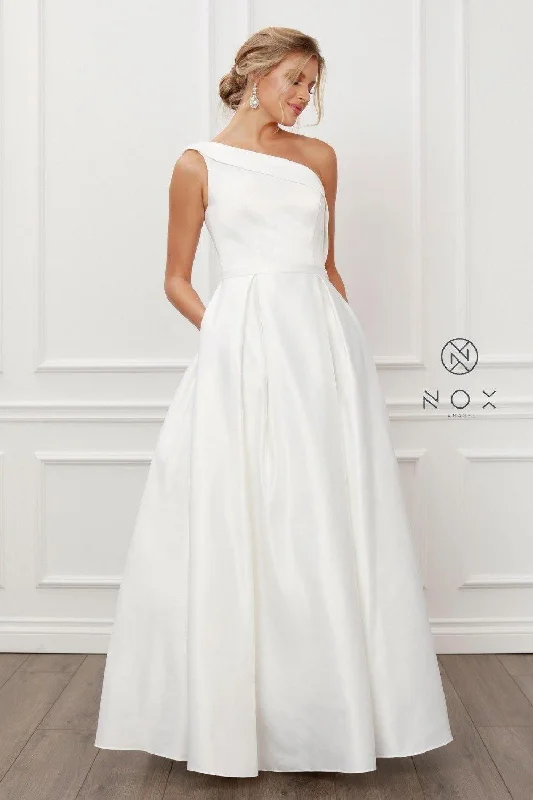 Lace Overlay Dress White 12 Nox Anabel Long Wedding Dress Sale