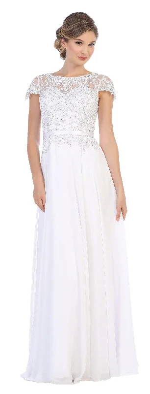 Stylish Taffeta Dress White L Long Mother of the Bride Beaded Chiffon Formal Gown Sale Stylish Taffeta Dress White L Long Mother of the Bride Beaded Chiffon Formal Gown Sale