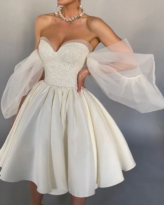 Lavish Evening Gown A Line Party Dress Short Homecoming Dress,WD5755