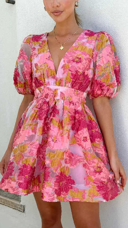 Garden Party Gown Abel Mini Dress - Pink