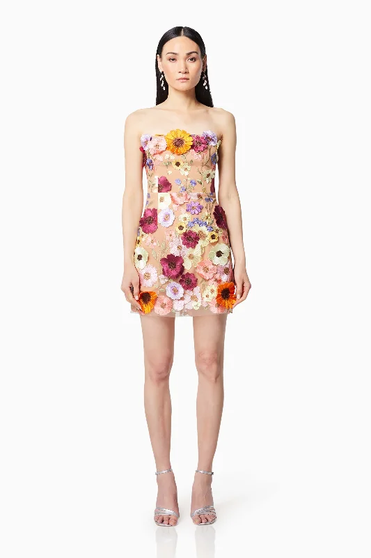 Trendy Party Dress Arabella Strapless Mini Dress In Pink