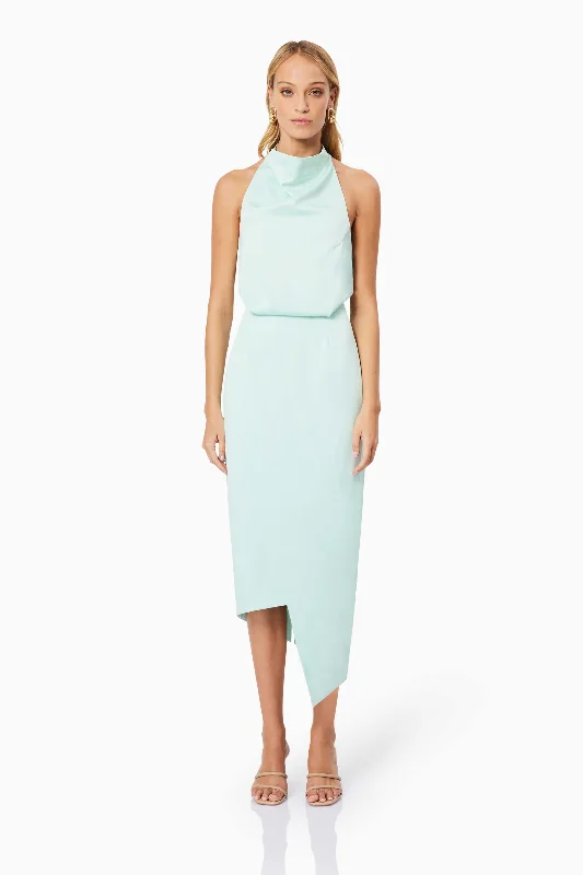 Applique Gown Aria Midi Cocktail Dress in Green