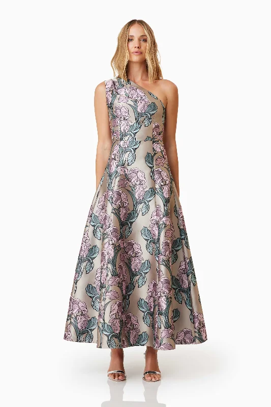 Applique Gown Audrey Maxi Dress In Purple