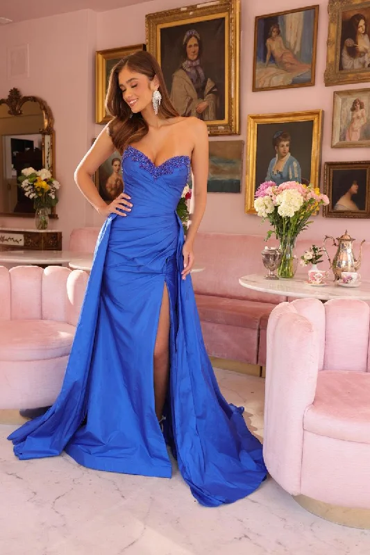Beautiful Floor-Length Dress Ava Presley Ruched Tight Prom Dress 40523