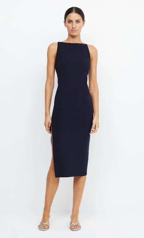 Figure-Flattering Gown BE MINE TUCK DRESS - INK