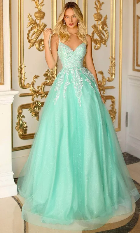 Asymmetrical Gown Clarisse 810600 - Embellished Ballgown