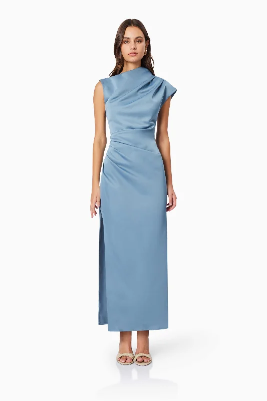 Halter Gown Coralie Maxi Gown in Blue