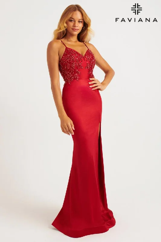 Stunning Applique Dress Faviana Dress 11256