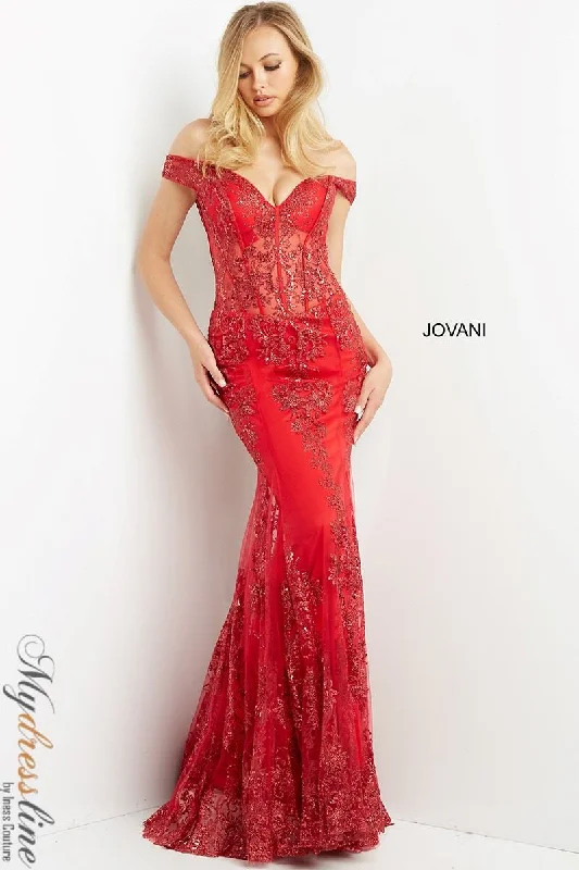 Gold Embellished Gown Jovani 06369