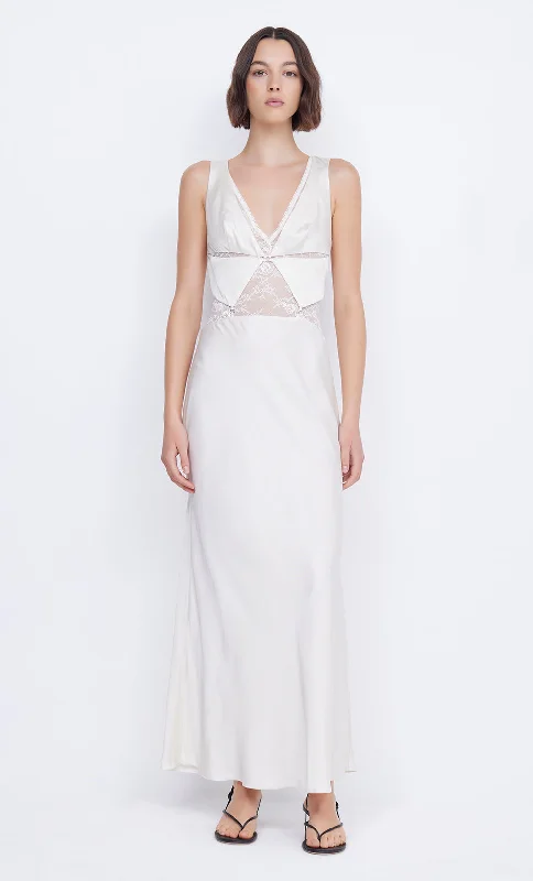 Sophisticated Gown JULIETTE V NECK MAXI DRESS - IVORY