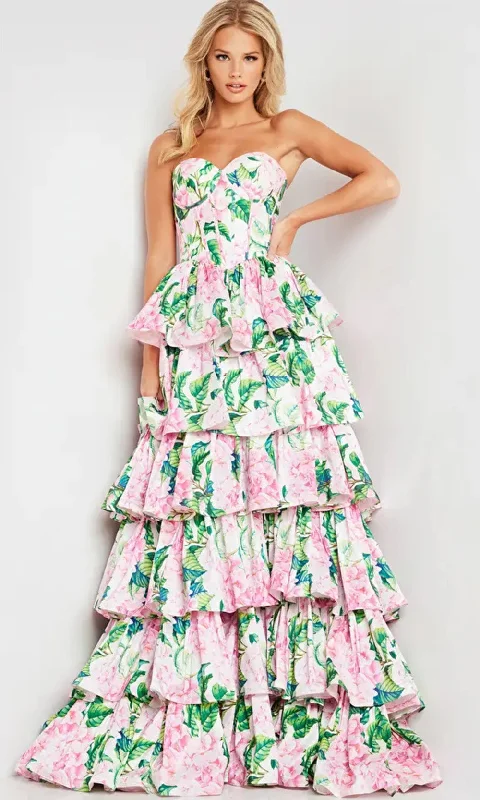 Dark Green Dress JVN by Jovani JVN37058