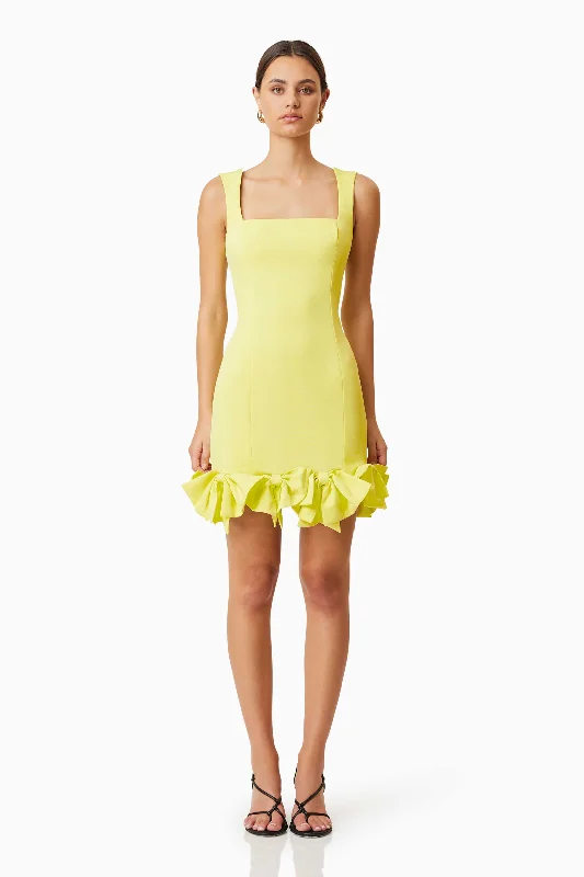Winter Ball Gown Kennedy Mini Bow Dress In Yellow
