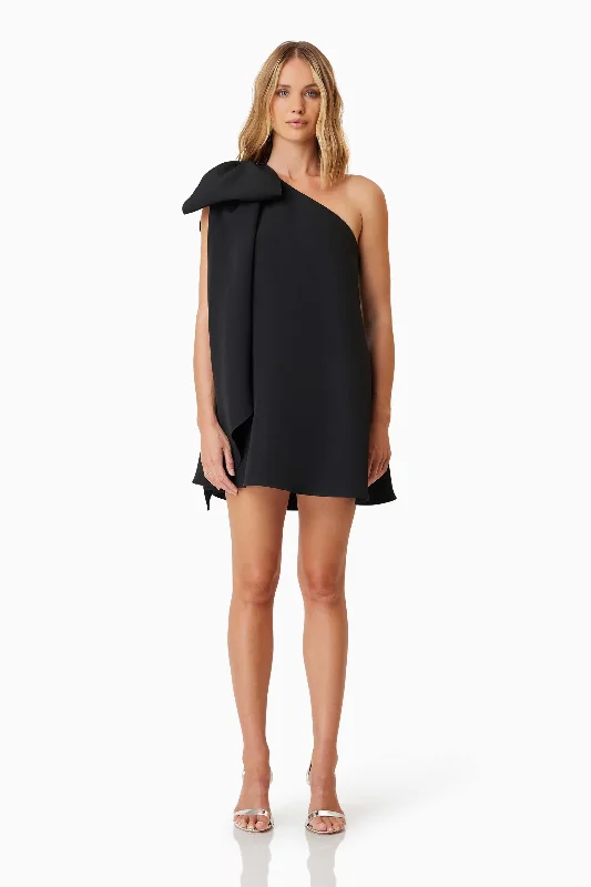 Elegant Cocktail Gown Kennedy Mini Party Dress In Black