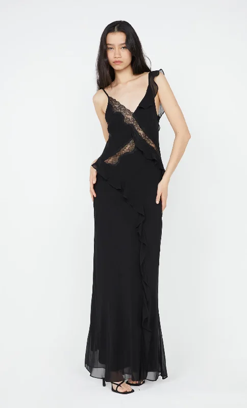 Puffy Formal Dress KNOX MAXI DRESS - BLACK