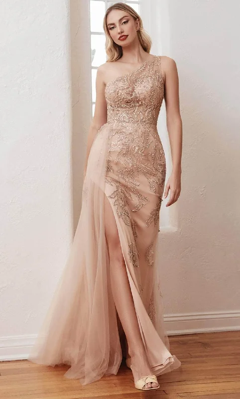 Rose Gold Dress Ladivine CB098 - Beaded Gown