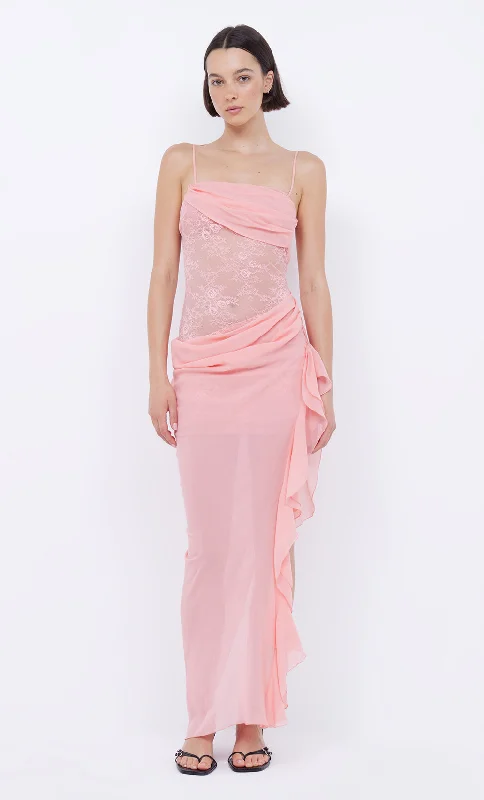 Winter Ball Gown LIV ASYM DRESS - PINK SHERBET