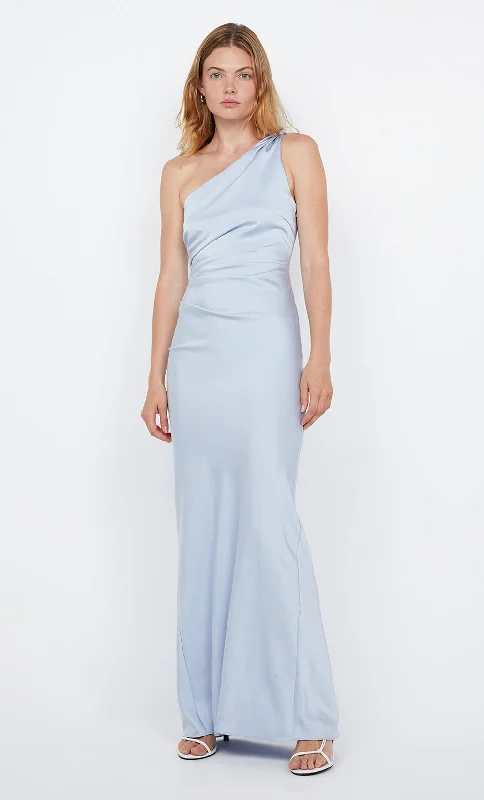 Elegant Organza Dress LUNETTA ASYM DRESS - DUSTY BLUE