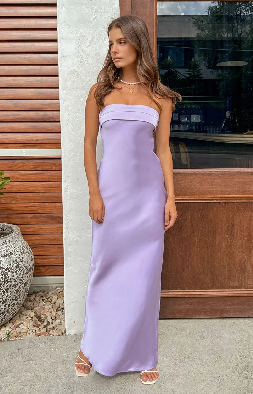 Lace Overlay Dress Maiah Lilac Maxi Dress