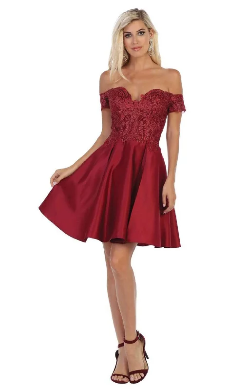 Burgundy Maxi Dress May Queen MQ1634