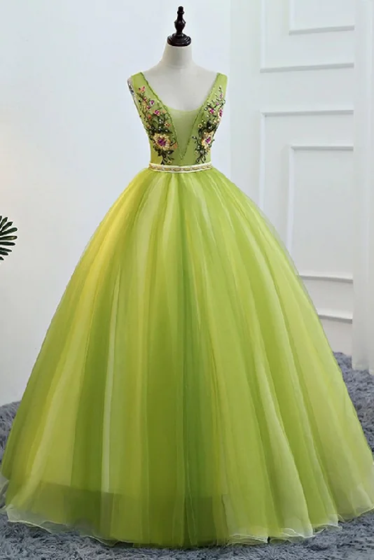 Vintage Lace Dress Prom Dresses,Tulle V Neck Long Lace Up Senior Prom Dress With Applique,DP24572 Vintage Lace Dress Prom Dresses,Tulle V Neck Long Lace Up Senior Prom Dress With Applique,DP24572