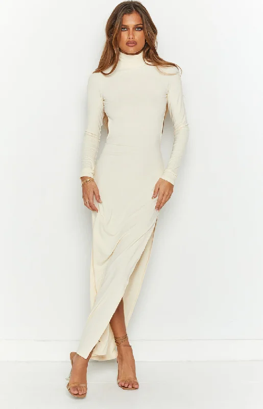 Burgundy Maxi Dress Quincy Beige Open Back Midi Dress