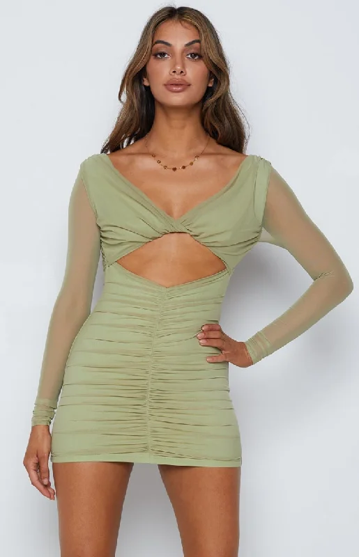 Fancy Evening Dress Raven Mesh Dress Green