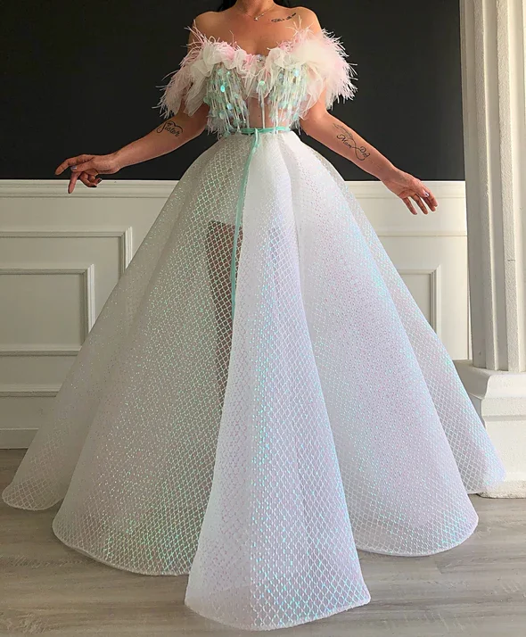 Classic Couture Dress Sequin A line off the shoulder party dress Brithday prom dress,DS4606