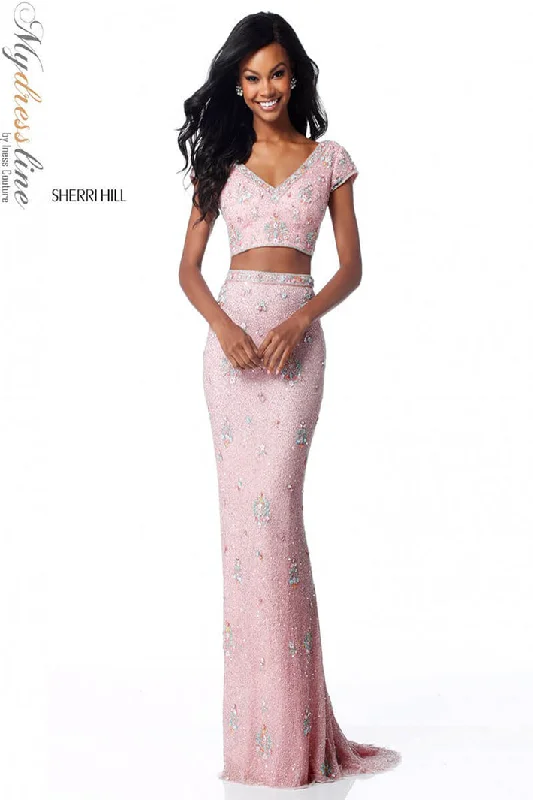 Fancy Embellished Dress Sherri Hill 51786