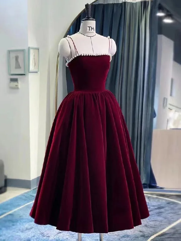 Royal Blue Dress Velvet dress, red daily dress, spaghetti strap party dress,custom made,DP24579 Royal Blue Dress Velvet dress, red daily dress, spaghetti strap party dress,custom made,DP24579