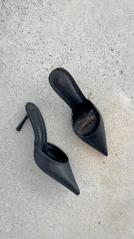 Satin Draped Gown Xayden Heel - Black
