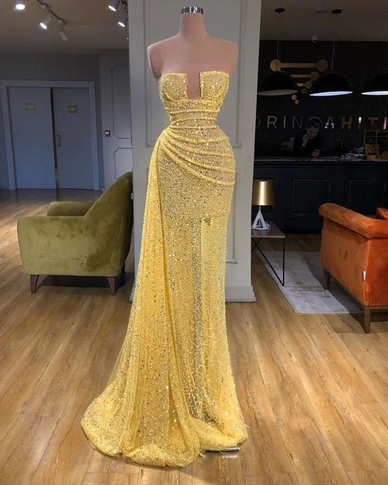 Red Carpet Dress yellow evening dresses long high neck sparkly feather luxury bling evening gown formal dress Long Prom Dress ,DS5032 Red Carpet Dress yellow evening dresses long high neck sparkly feather luxury bling evening gown formal dress Long Prom Dress ,DS5032